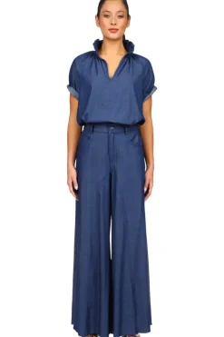 A Shirt Thing Dolly Wide Leg in Denim
