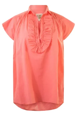 A Shirt Thing Logan Top in Coral