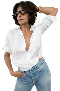 A Shirt Thing Ondine Blouse in White