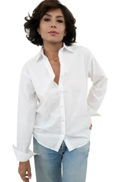 A Shirt Thing Phoebe Top in White