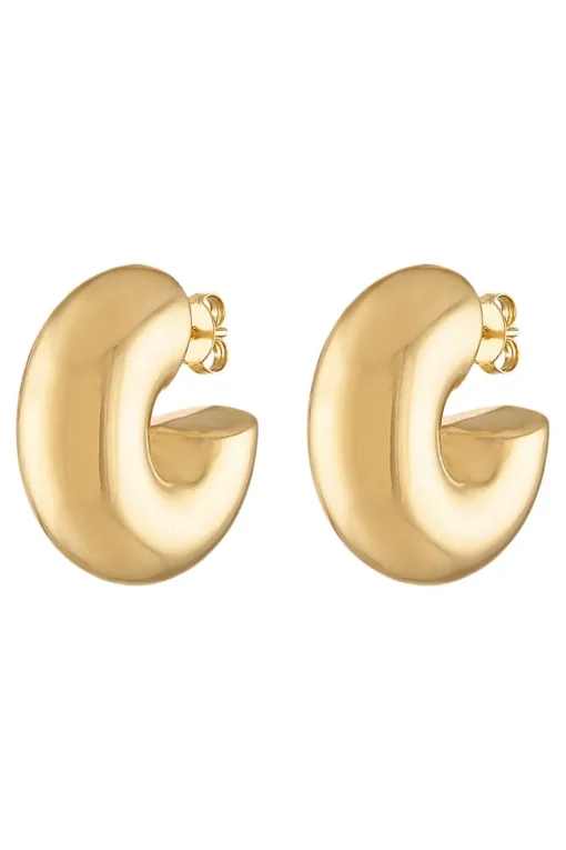 Alexa Leigh Chubby Hoop in Yellow Gold