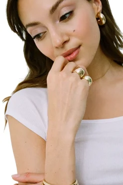 Alexa Leigh Chubby Hoop in Yellow Gold