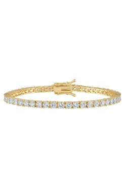 Alexa Leigh Crystal Tennis Bracelet in Yellow Gold