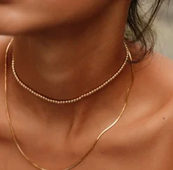 Alexa Leigh 3mm Gold Ball Necklace