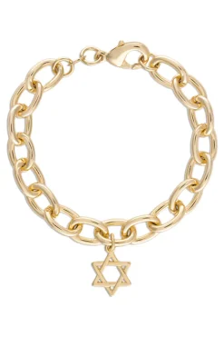 Alexa Leigh Paloma Star of David Bracelet in Yellow Gold