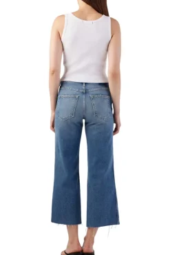 AMO Denim Marjorie Wide Leg Denim in Dropout