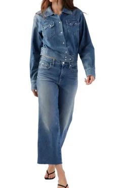 AMO Denim Marjorie Wide Leg Denim in Dropout