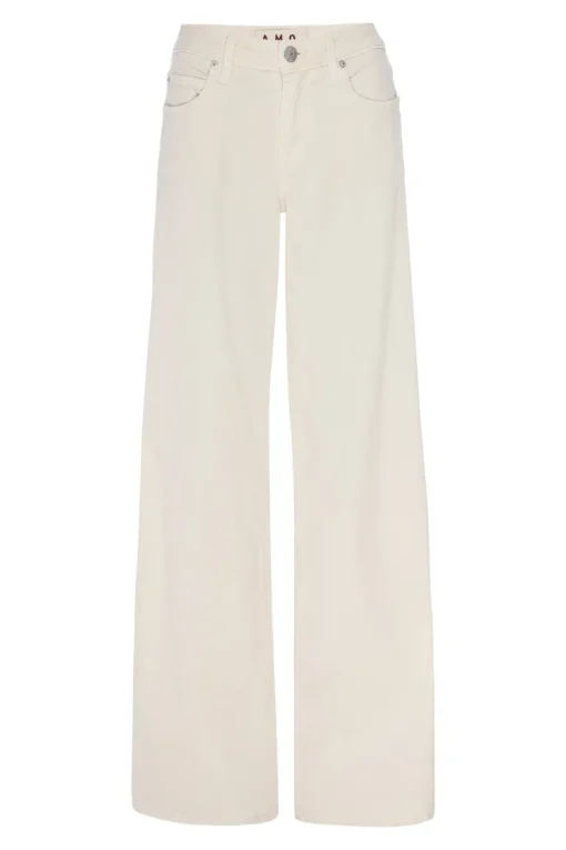 AMO Denim Sabine Wide Leg in Bone