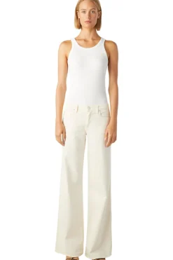 AMO Denim Sabine Wide Leg in Bone