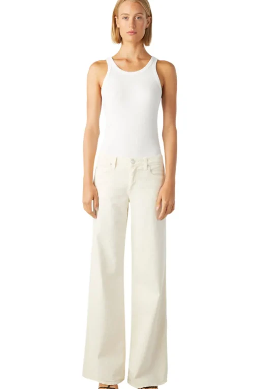 AMO Denim Sabine Wide Leg in Bone