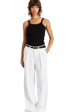 AMO Denim Sheryl Trouser in White