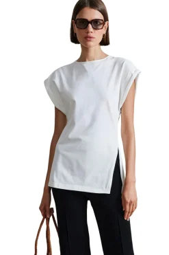 Apiece Apart Asymmetric Tunic Tee in Cream