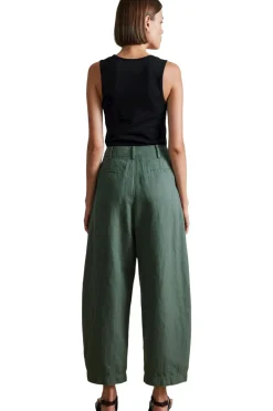 Apiece Apart Bari Crop Trouser in Thyme
