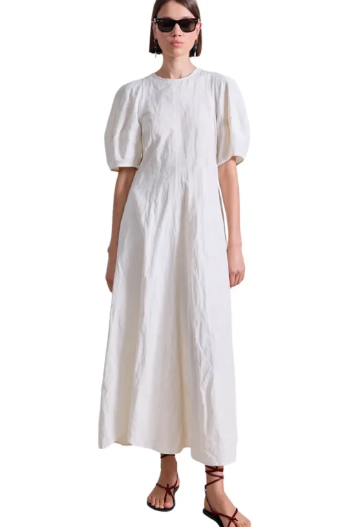Apiece Apart Bettina Dress in Cream