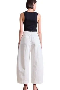 Apiece Apart Cropped Cybil Trouser in Cream
