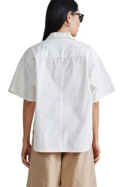 Apiece Apart Easy Pop Over Henley in Cream