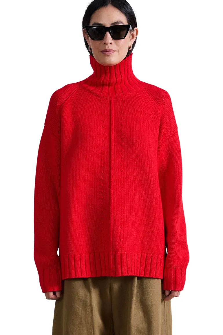 Apiece Apart Ida Turtleneck in Dragon Fruit