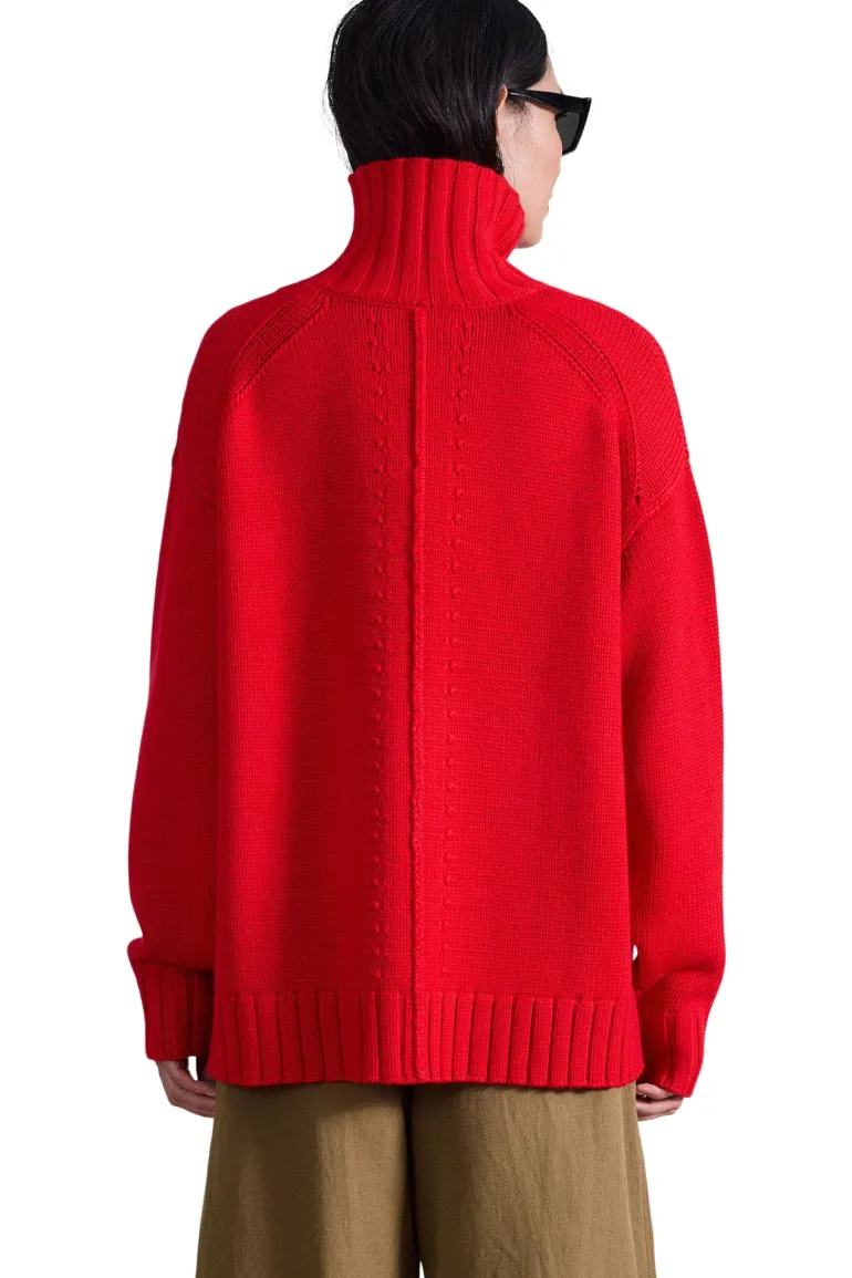 Apiece Apart Ida Turtleneck in Dragon Fruit