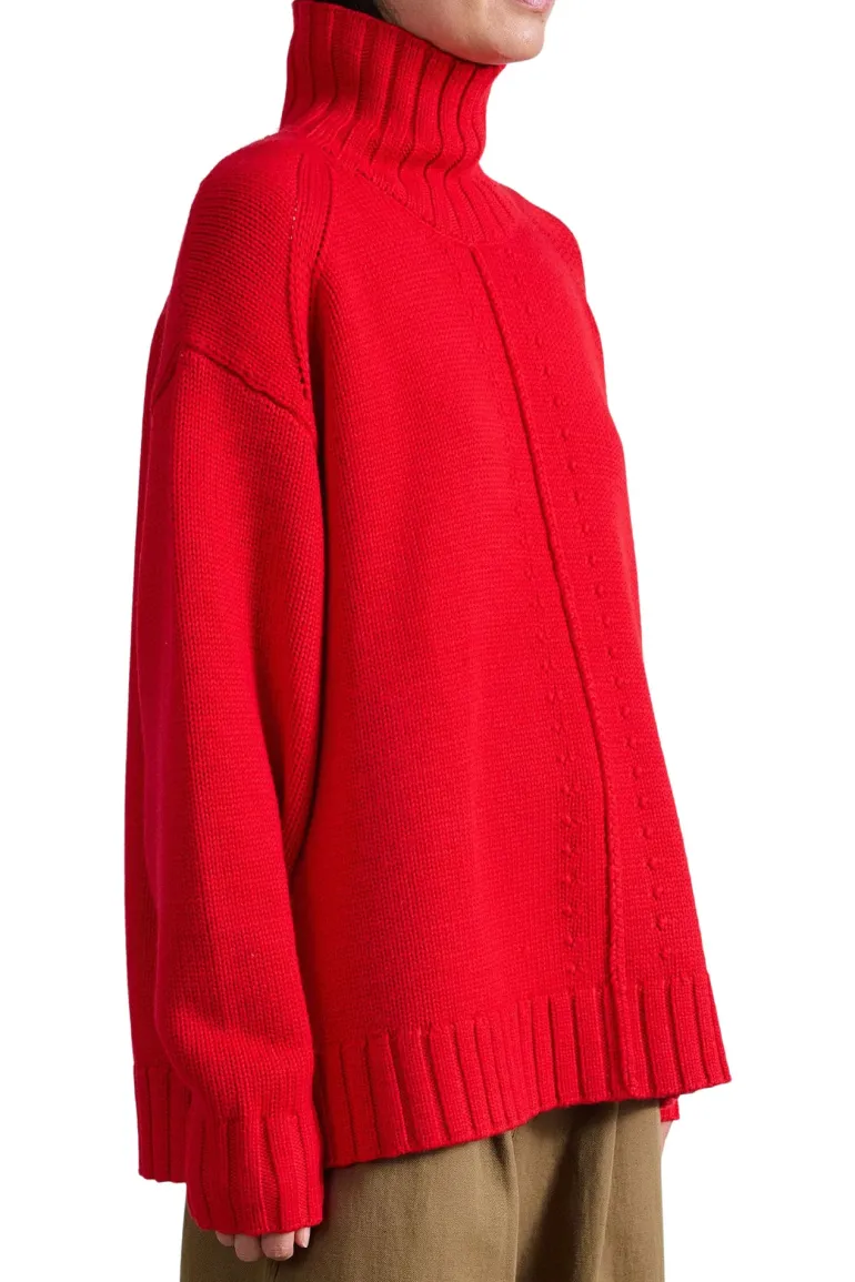 Apiece Apart Ida Turtleneck in Dragon Fruit