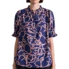 Apiece Apart Los Altos Top in Large Lace Floral Navy
