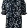 Apiece Apart Los Altos Top in Batik Geo indigo