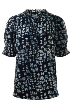 Apiece Apart Los Altos Top in Batik Geo indigo