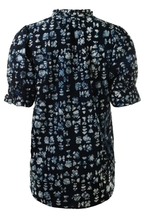 Apiece Apart Los Altos Top in Batik Geo indigo