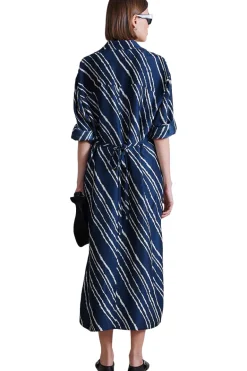 Apiece Apart Mila Shirt Dress in Navy Bias