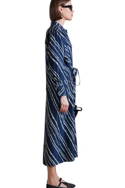 Apiece Apart Mila Shirt Dress in Navy Bias
