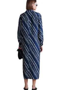 Apiece Apart Mila Shirt Dress in Navy Bias