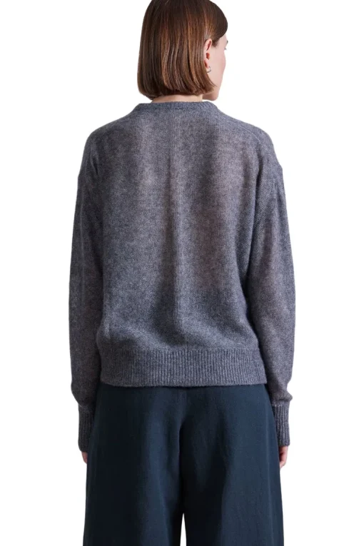 Apiece Apart Softest Tissue Weight Sweater in Charcoal