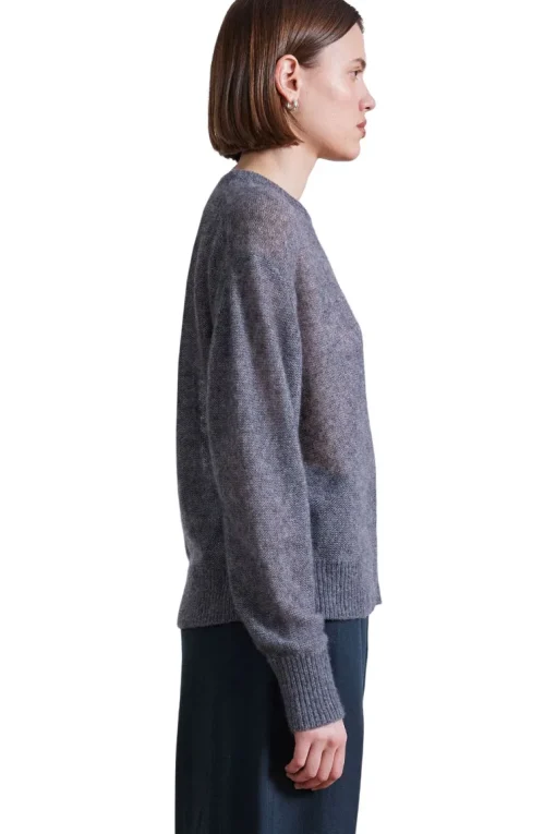 Apiece Apart Softest Tissue Weight Sweater in Charcoal