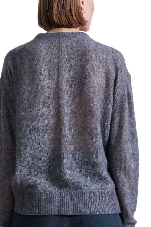 Apiece Apart Softest Tissue Weight Sweater in Charcoal