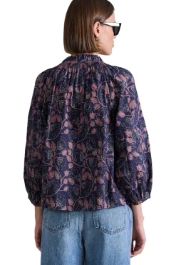 Apiece Apart Trinidad Top in Camille Floral Navy