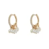 Apres Jewelry Pearl Cluster Huggies in 14kt Yellow Gold