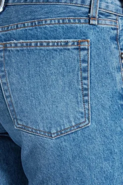 ASKK NY Low Rise Straight Leg Denim in Studded Muse