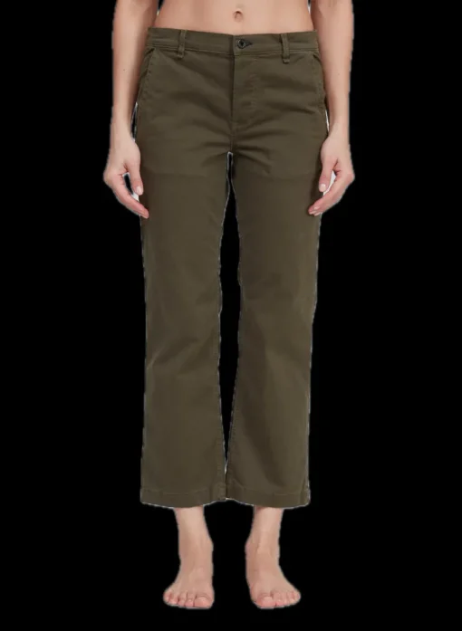 ASKK NY Slim Fit Twill Trouser in Safari Green