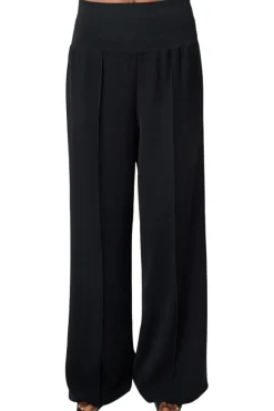 ATM Crepe Twill Palazzo Pants in Black