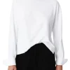 ATM Heavyweight Jersey Mixed Media Top in White