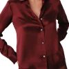 ATM Silk Charmeuse Classic Shirt in Merlot