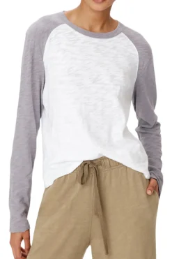 ATM Slub Jersey Baseball Tee in White-Moon