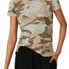 ATM Slub Jersey Camo Schoolboy Short Sleeve Crew Neck Tee in Faded Army-Multi