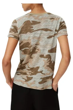 ATM Slub Jersey Camo Schoolboy Short Sleeve Crew Neck Tee in Faded Army-Multi