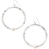 Chan Luu Grand Hoop Earrings in Grey Cloudy Quartz
