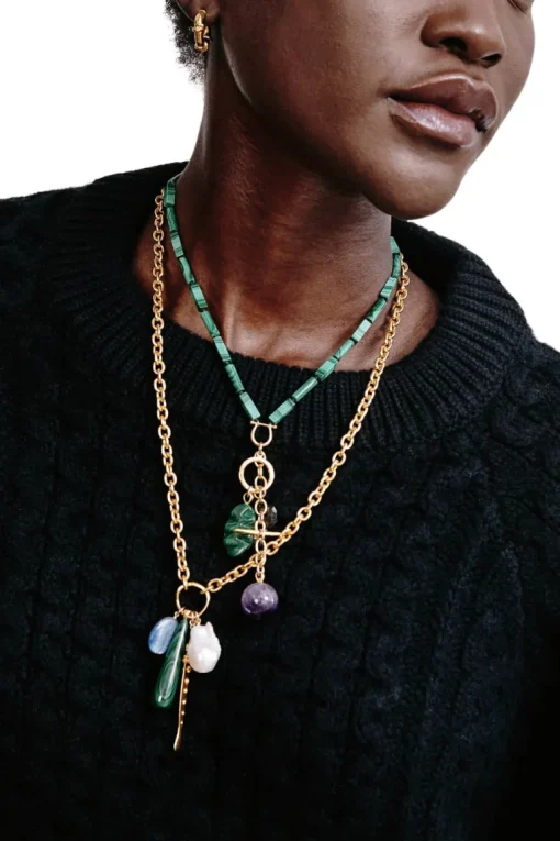 Chan Luu Harbor Necklace in Malachite Mix