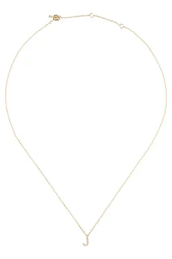 Chan Luu 14k Gold and White Diamond Initial Necklace