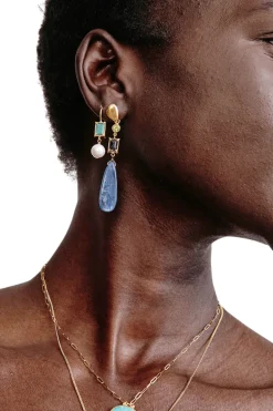 Chan Luu Malta Earrings in Kyanite Mix