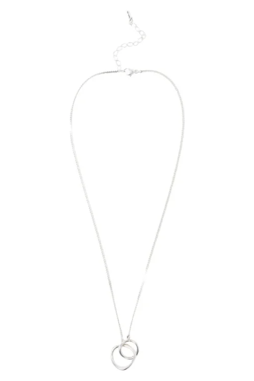 Chan Luu Nested Circle Necklace in Silver