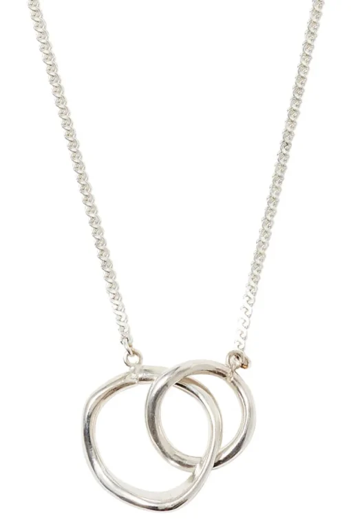 Chan Luu Nested Circle Necklace in Silver