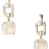 Chan Luu Silver Ellis Earrings in Crystal